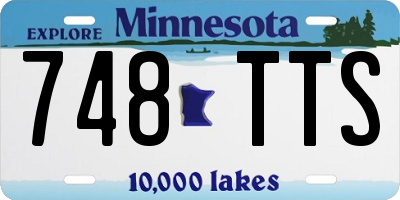 MN license plate 748TTS