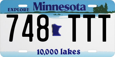 MN license plate 748TTT