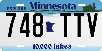 MN license plate 748TTV