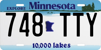 MN license plate 748TTY
