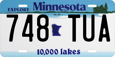 MN license plate 748TUA