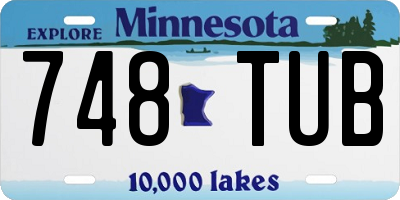 MN license plate 748TUB
