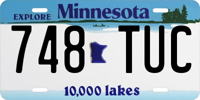 MN license plate 748TUC