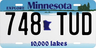 MN license plate 748TUD