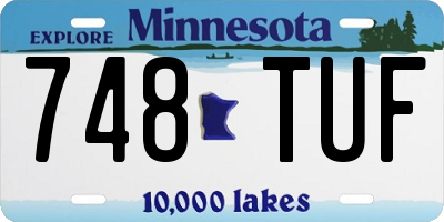 MN license plate 748TUF