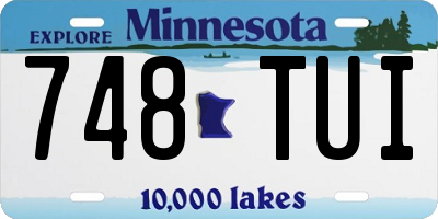 MN license plate 748TUI