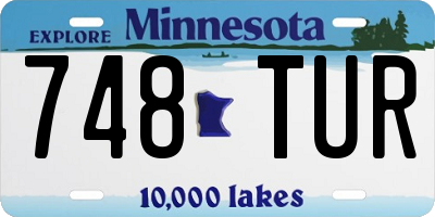 MN license plate 748TUR