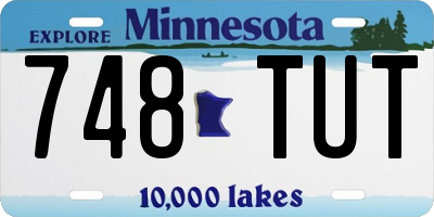 MN license plate 748TUT