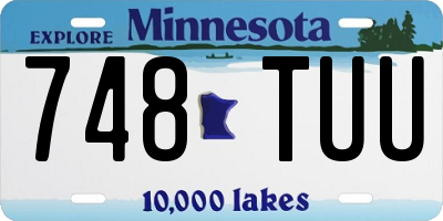 MN license plate 748TUU