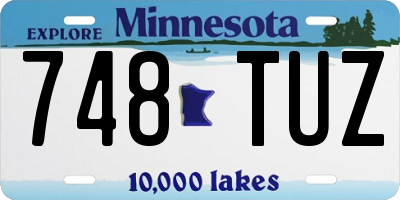 MN license plate 748TUZ