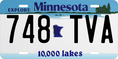 MN license plate 748TVA