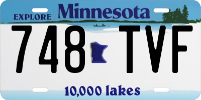 MN license plate 748TVF