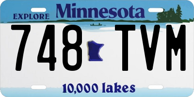 MN license plate 748TVM
