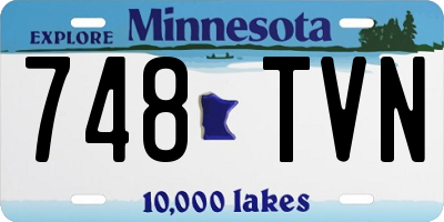 MN license plate 748TVN