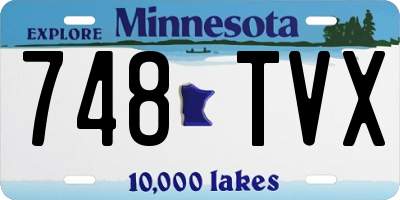 MN license plate 748TVX