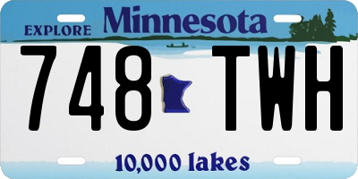MN license plate 748TWH