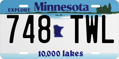 MN license plate 748TWL