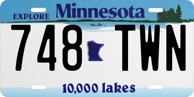 MN license plate 748TWN