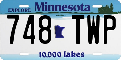 MN license plate 748TWP