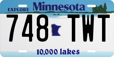 MN license plate 748TWT