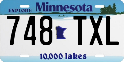 MN license plate 748TXL