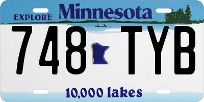 MN license plate 748TYB