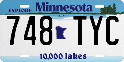 MN license plate 748TYC