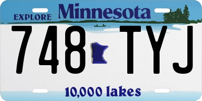 MN license plate 748TYJ