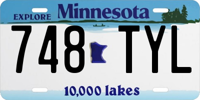 MN license plate 748TYL