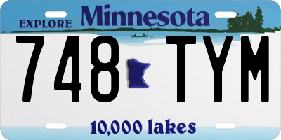 MN license plate 748TYM