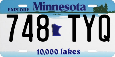 MN license plate 748TYQ