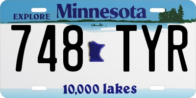 MN license plate 748TYR