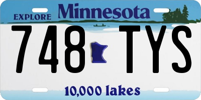 MN license plate 748TYS