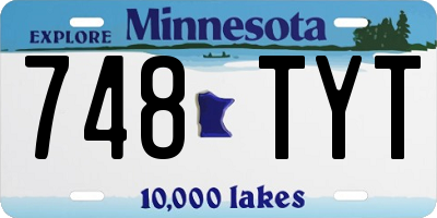 MN license plate 748TYT
