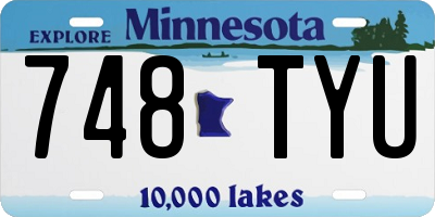 MN license plate 748TYU