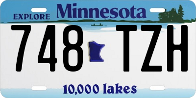 MN license plate 748TZH