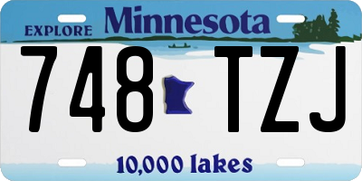 MN license plate 748TZJ