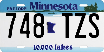 MN license plate 748TZS