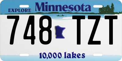MN license plate 748TZT