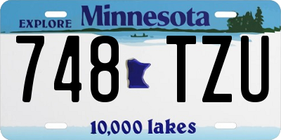 MN license plate 748TZU