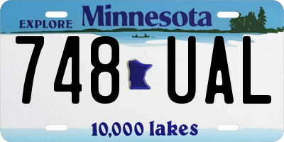 MN license plate 748UAL