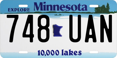 MN license plate 748UAN