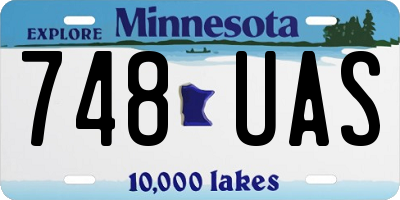 MN license plate 748UAS