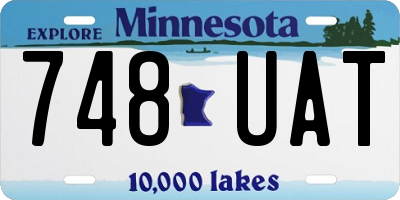 MN license plate 748UAT