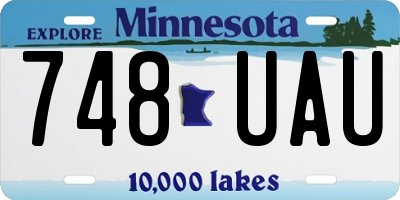 MN license plate 748UAU