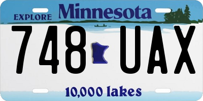 MN license plate 748UAX