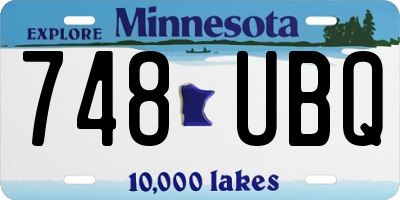 MN license plate 748UBQ