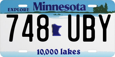 MN license plate 748UBY