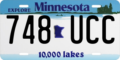 MN license plate 748UCC