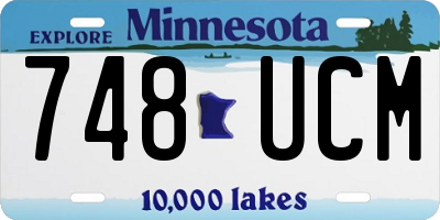 MN license plate 748UCM
